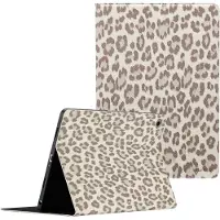 Selencia Coque tablette Sabi avec imprimé léopard Samsung Galaxy Tab A9 Plus - Soft Ivory