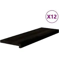 vidaXL Marches d'escalier 12 pcs marron foncé 80x30x2 cm chêne massif