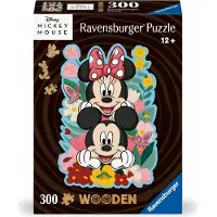 Ravensburger Puzzle Puzzle en Bois - Mickey &amp; Minnie - 200 à 499 pièces