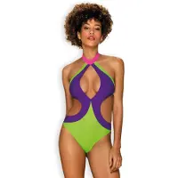 Obsessive Monokini Violet Vert Fluo Playa Norte Obsessive