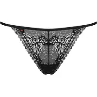 Obsessive Intensa - string en dentelle à lanières - noir