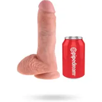 King Cock - gode réaliste 20 cm - gros testicules - couleur chair