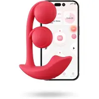 HoneyPlayBox Box Melody - Vibromasseur 2‑en‑1 à perles commandé par application (rouge)
