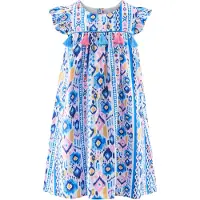 Happy girls Robe bleu roi / jaune clair / taupe