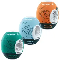 Satisfyer Egg NSC - œuf masturbateur homme - lot de 3