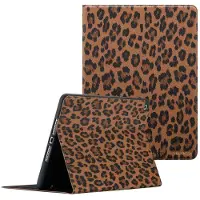 Selencia Coque tablette Sabi avec imprimé léopard Apple iPad 9 (2021) 10.2 pouces / iPad 8 (2020) 10.2 pouces / iPad 7 (2019) 10.2 pouces - Mocha Brown