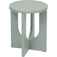Atmosphera Créateur d'intérieur® Table à café ronde en bois BLOOM - Vert de gris