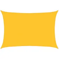 vidaXL Voile d'ombrage 160 g/m² rectangulaire jaune 5x6 m PEHD