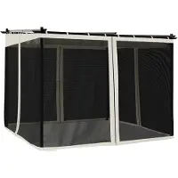 vidaXL Pavillon avec parois en filet Crème 3x3 m Acier