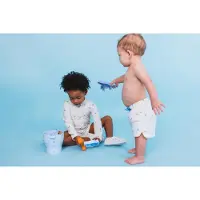 Swim Essentials Garçons, Short de bain, Badehose Jungs 110/1 Dinosaurs, Blanc, (110, 116)