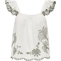 ONLY Haut 'JDYPalma' vert / blanc