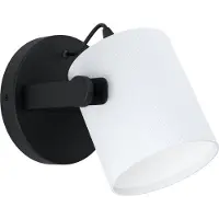 Eglo 43427 HORNWOOD 1 E27 Applique Noir Blanc
