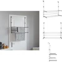 vidaXL Séchoir à linge pour balcon 89x25x(60-95) cm Aluminium