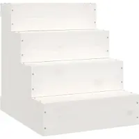 vidaXL Escalier pour animaux domestiques Blanc 40x49x47 cm Pin massif