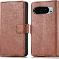 IMoshion Étui de télephone portefeuille de luxe pour Google Pixel 10 Pro XL - Marron