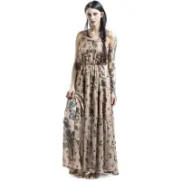 Jawbreaker Robe longue Rockabilly de - Robe D'Été Apothecary Master - S - XXL - pour Femme - beige - Taille XXL