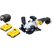 DeWalt DCS 571 D2 Scie circulaire portative sans fil 18 V 115 mm Brushless + 2x batterie 2,0 Ah + chargeur