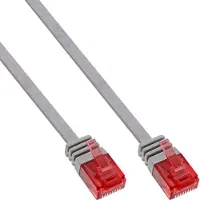 InLine 71614 Patchcable flach, U/UTP, Cat.6, grau, 1,5m