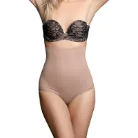 Bye Bra Invisible High Waist Brief, Beige, (Une unité par pack, M)