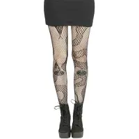 Banned Alternative Collant Gothic de - Collants Résilles Snakes - Standard - pour Femme - noir - Taille Standard