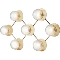 Nuura - Liila 7 Applique Murale/Plafonnier Nordic Gold/Optic Clear Nuura