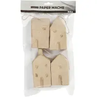 Creativ Company Huisjes van Papiermache, 4st.
