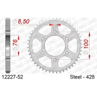 Afam Pignon acier standard - 428