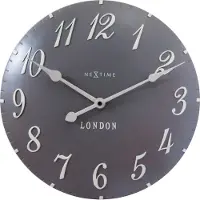 Nextime klok 3084gs London Arabic, Ø34.5cm, Mur, Gris/ Blanc (34.50 cm)