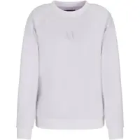 Armani Exchange pour femme. XW000826AF13397U0002 Sweat à col ras du cou avec logo blanc (XL), Casuel, Sport, Multisport, Viscose
