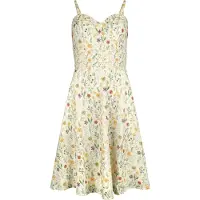 Voodoo Vixen Robe mi-longue de - Summer Flowers Emb Flare Dress - XS - XL - pour Femme - multicolore - Taille L
