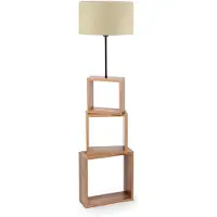 Opviq , AYD - 2903, lampadaires, crème, bois, 20 x 37 x 140 cm