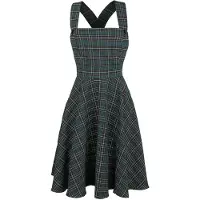 Hell Bunny Robe mi-longue de - Robe Salopette Peebles - XS - L - pour Femme - vert - Taille XS