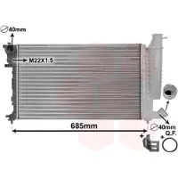 VAN WEZEL Radiateur, refroidissement du moteur *** IR PLUS *** avec accessoires (1710-0560) adaptable sur Citroën, Peugeot