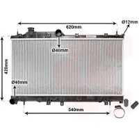 VAN WEZEL 51002065 Radiateur à eau pour SUBARU FORESTER (SH), Legacy IV break (BP), OUTBACK (BL, BP) et Legacy IV berline (BL)