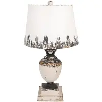 Clayre & Eef Lampe de table Ø 32x60 cm Beige Métal