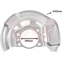 VAN WEZEL 5420371 : Plaque de renfort, plaque de protection, disque de frein pour TOYOTA AVENSIS Break (ZRT27, ADT27), avant, côté gauche