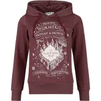 Harry Potter Sweat-shirt à capuche de - La Carte Du Maraudeur - S - pour Femme - bordeaux - Taille S