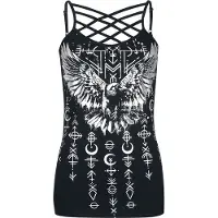 Black premium by emp Top de - Haut Imprimé Corbeau - S - XXL - pour Femme - noir - Taille XL