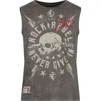 Rock Rebel by EMP Débardeur de - S - XXL - pour Homme - gris - Taille M