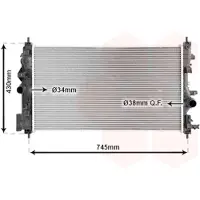 VAN WEZEL 37002591 Radiateur Refroidisseur d'eau Refroidisseur de moteur pour OPEL INSIGNIA Caravan ZAFIRA TOURER C (P12) INSIGNIA INSIGNIA Stufenheck