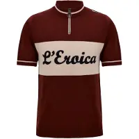 Santini Eroica Official Wool Short Sleeve Jersey Rouge M Homme