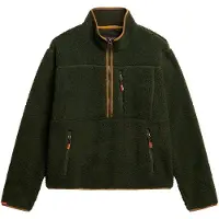 Superdry pour homme. M2014149A Polaire Half Zip Outdoor vert (M), Casuel, Polyester
