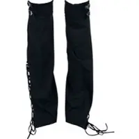 Gothicana by EMP Chaussettes montantes Gothic de - Guêtres Avec Laçages & Boucles - S-M - XXL-3XL - pour Femme - noir - Taille XXL-3XL