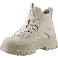 Buffalo Bottines à lacets 'Aspha' crème / jaune / blanc