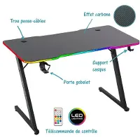 Amstrad Bureau Gaming Ams-desk120z Led Astra