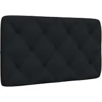 vidaXL Coussin de tête de lit Noir 80 cm Tissu