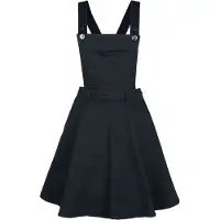 Hell Bunny Robe mi-longue Rockabilly de - Robe Salopette Dakota - XS - 4XL - pour Femme - noir - Taille L
