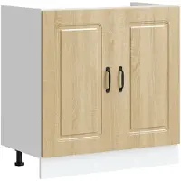 vidaXL Élément bas pour évier Kalmar Chêne Sonoma 80x46x81,5 cm