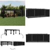 vidaXL Pavillon avec parois en filet Anthracite 6x3 m acier