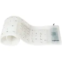 Logilink Tastatur USB / PS/2 Flexibel Wasserfest weiß